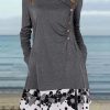 Dresses zolucky | Vintage Long Sleeve Knitting Dress Gray