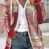 Outerwearshot zolucky | Christmas Plaid Teddy Jacket Xmas Jacket