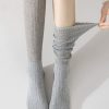 Accessories zolucky | Women Minimalist Slouch Over The Calf Socks