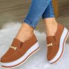 Shoes zolucky | Faux Suede All Season Casual Plain Loafers