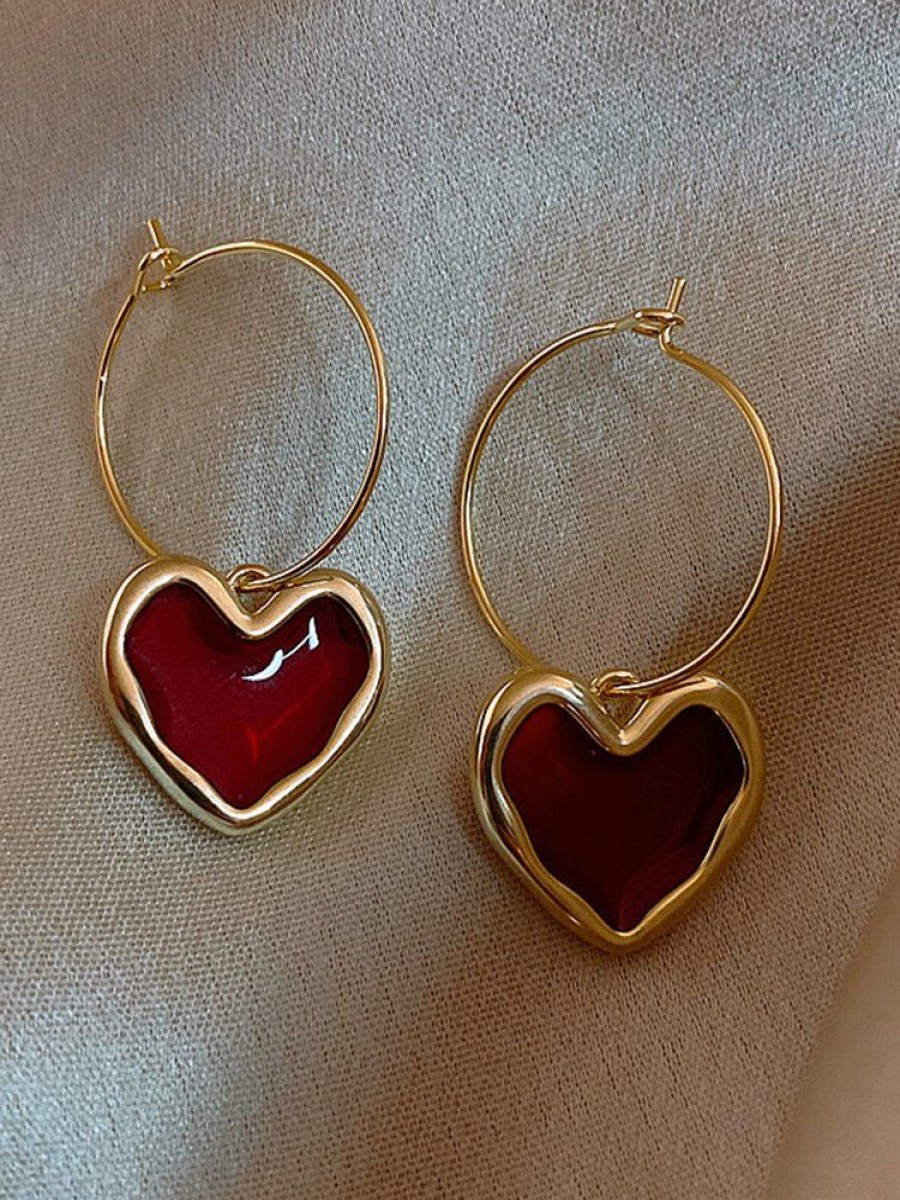 Accessories zolucky | Love Circle Empty Earrings As Picture