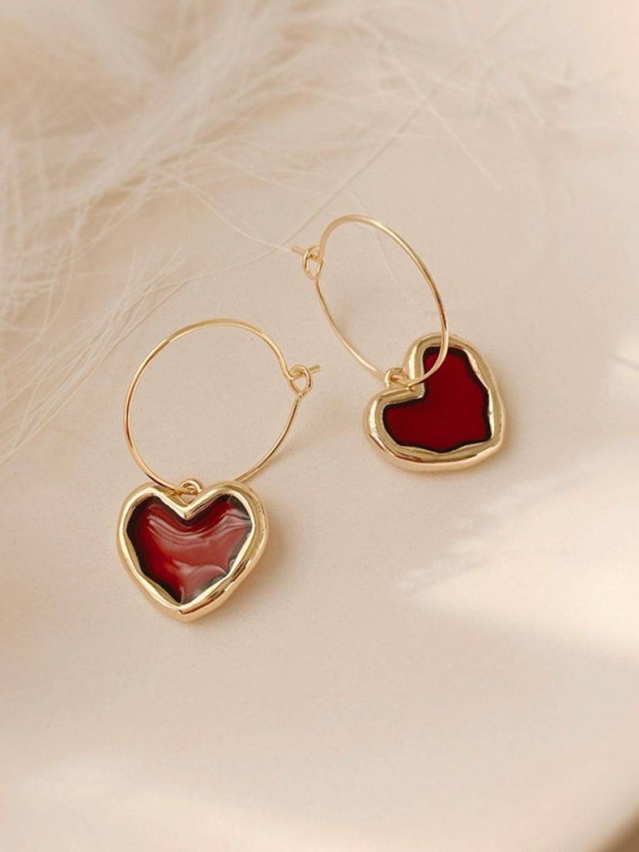 Accessories zolucky | Love Circle Empty Earrings As Picture