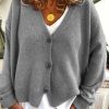 Outerwearshot zolucky | Women Casual V Neck Sweater Cardigan Coat