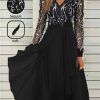 Dresses zolucky | Regular Fit Casual Glitter Dress Black