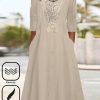 Dresses zolucky | Casual Lace Loose Dress Khaki