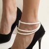 Accessories zolucky | Elegant Imitation Pearl Multilayer Anklet As Picture