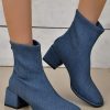 Shoes zolucky | Plain Casual Cowboy Boots Blue