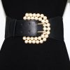 Accessories zolucky | Elegant Imitation Pearl Buckle Stretch Wide Belt