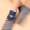 Accessories zolucky | Daily Casual Cat Pattern Striped Cotton Socks Fun Cartoon Accessories