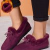 Shoes zolucky | Winter Casual Non-Slip Furry Lined Flat Peas Shoes