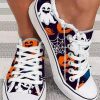 Shoes zolucky | Halloween All Season Casual Canvas Casual Shoes White