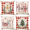 Accessories zolucky | Christmas Cartoon Print Text Single Pillow Cover