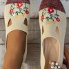 Shoes zolucky | Women Floral Embroidery Comfy Hollow Out Mesh Fabric Slip On Shoes