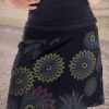 Bottoms zolucky | Loose Casual Floral Skirt Black