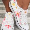 Shoes zolucky | Lightweight Breathable Wear-Resistant Floral Lace-Up Sneakers Canvas Shoes As Picture