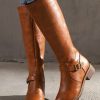 Shoes zolucky | Casual Pu Autumn Western Boots