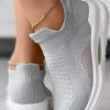 Shoes zolucky | Mesh Fabric Plain Casual Flyknit Sneakers