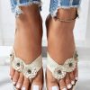 Shoes zolucky | Vintage Floral Casual Wedge Flip-Flops