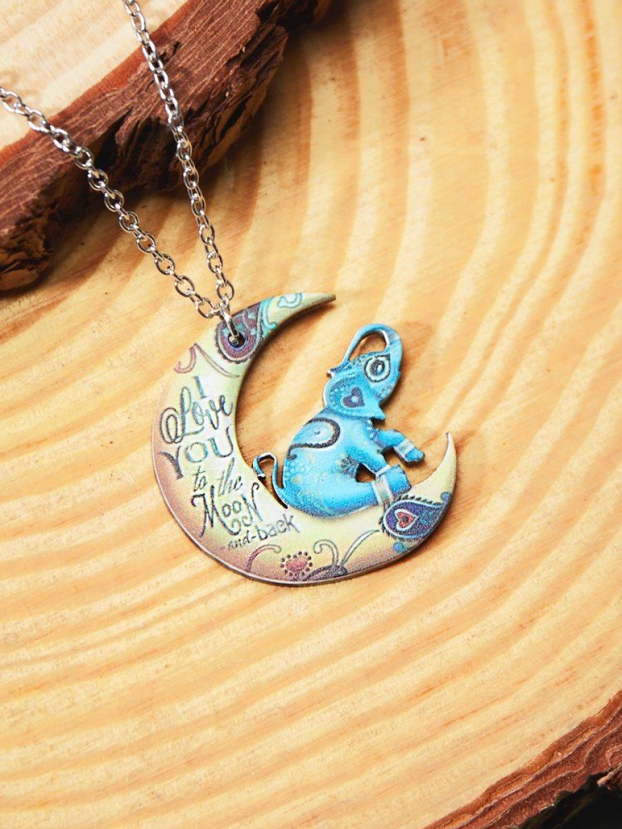 Accessories zolucky | Moon Elephant Necklace As Picture