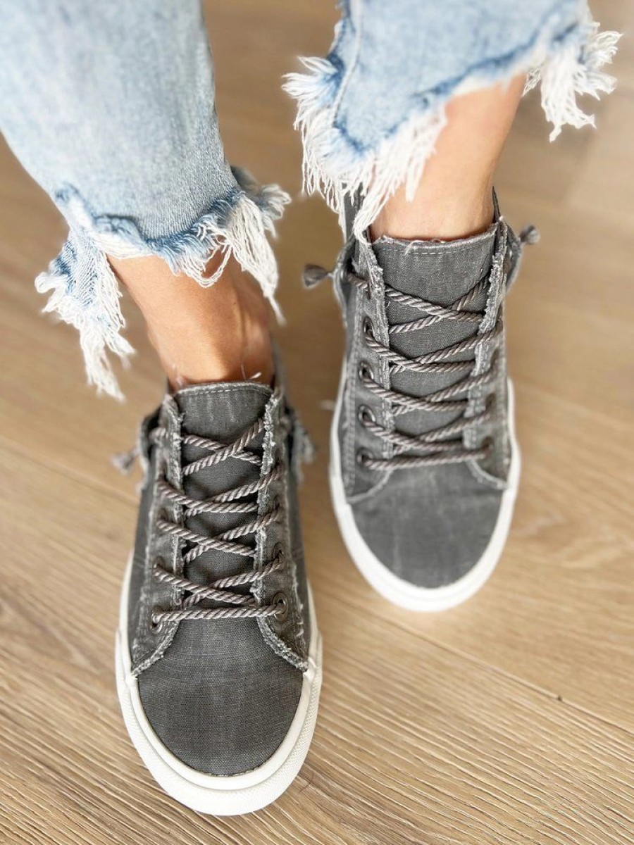 Shoes zolucky | Women Vintage Lace-Up Canvas Shoes