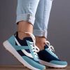 Shoes zolucky | Casual Color Block Mesh Fabric Paneled Lace-Up Sneakers