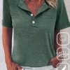 Topshot zolucky | Casual Plain T-Shirt Green