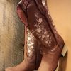 Shoes zolucky | Square Toe Embroidered Western Cowboy Boots Chunky Heel Boots