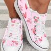 Shoes zolucky | Heart/Cordate Flamingo Print Valentine'S Day Canvas Cotton Shoes Pink