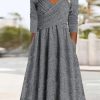 Dresses zolucky | Plain Casual Buckle Sweetheart Neckline Fit & Flare A-Line Maxi Dress With Pocket