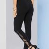 Bottoms zolucky | Jersey Plain Tight Casual Leggings Black