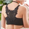 Accessories zolucky | Wireless Rose Embroidery Back Front Closure Lace Thin Gather Comfy Bras