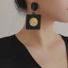 Accessories zolucky | Metal Portrait Geometric Retro Pendant Earrings As Picture