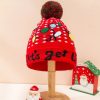 Accessories zolucky | Christmas Cartoon Santa Claus Letter Graphic Knitted Beanie Hat