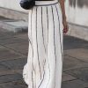 Bottoms zolucky | Loose Elegant Commuting Striped Maxi Skirt