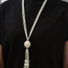 Accessories zolucky | Elegant Imitation Pearl Tassel Sweater Chain Beaded Layered Necklaces As Picture