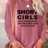 Topshot zolucky | Women'S Short Girls Funny Graphic Print Casual Text Letters Cotton-Blend Top