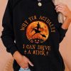 Topshot zolucky | Casual Halloween Long Sleeve Crew Neck Printed Top Sweatshirt