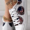 Shoes zolucky | America Flag All Season Casual Canvas Shoes White