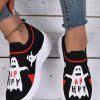 Shoes zolucky | Halloween Ghost Letter Comfy Slip On Sneakers As Picture