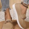 Shoes zolucky | Casual Chain Decor Slip On Flyknit Sneakers