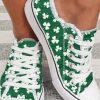 Shoes zolucky | St. Patrick'S Day Shamrock Print Canvas Shoes Green