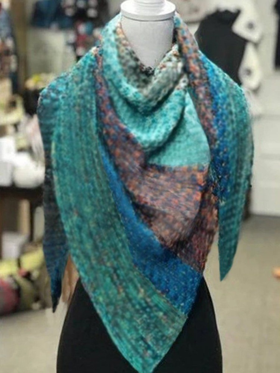 Accessories zolucky | Color-Block Casual Knitting Scarf