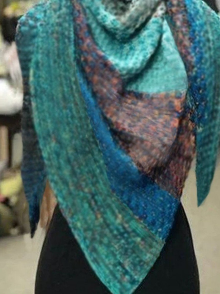 Accessories zolucky | Color-Block Casual Knitting Scarf