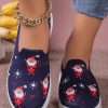 Shoes zolucky | Christmas Snowman Cartoon Casual Mesh Fabric Slip On Shoes