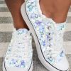 Shoes zolucky | Lightweight Breathable Blue Floral Sneakers Espadrilles As Picture