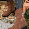 Shoes zolucky | Floral Embroidery Casual Boots