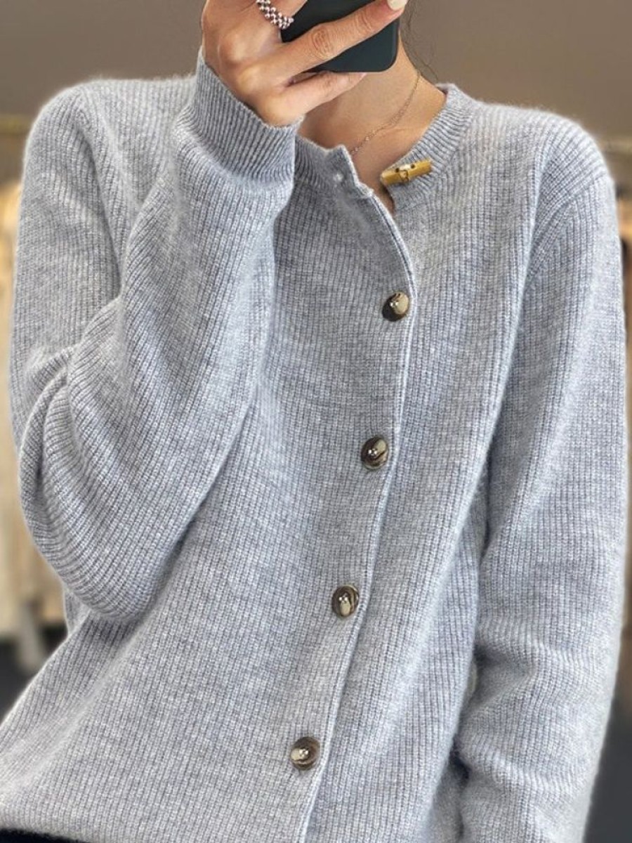 Outerwearshot zolucky | Casual Yarn/Wool Yarn Cardigan