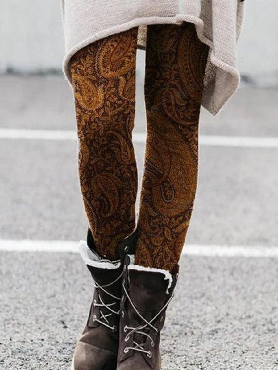 Bottoms zolucky | Women Printed Vintage Leggings