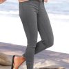 Bottoms zolucky | Women Casual Plain Autumn Natural Micro-Elasticity Denim Long Legging H-Line Casual Pants Gray