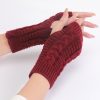 Accessories zolucky | Casual Twist Knit Half Finger Gloves